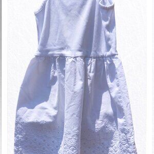 100% Cotton White Eyelet Summer Dress Sz 3T Girls by Hanna Andersson